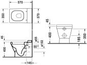 Приставной унитаз Duravit 2nd Floor 011009