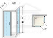 2Box Docce Hit 2020SST0 | душевой уголок 80х80