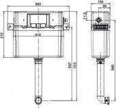 Sanit 983 N | бачок скрытого монтажа 1185x500