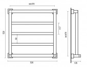 MARGAROLI 710/3quadro QUADRI | водяной полотенцесушитель (хром)