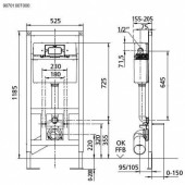 Sanit 995 N | инсталляция для унитаза 1185x525