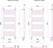 Сунержа Богема 00-0102-1040 | водяной полотенцесушитель 1000x400 (перемычка прямая)