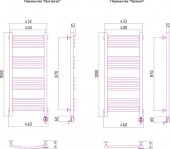 Сунержа Богема 00-0503-1040 | электрический полотенцесушитель 1000x400 (перемычка выгнутая)