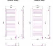 Сунержа Богема 00-0505-1240 | электрический полотенцесушитель 1200x400 (перемычка прямая)