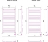 Сунержа Богема 00-0505-1260 | электрический полотенцесушитель 1200x600 (перемычка прямая)