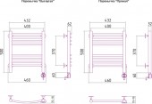 Сунержа Богема 00-0505-5040 | электрический полотенцесушитель 500x400 (перемычка прямая)