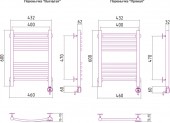 Сунержа Богема 00-0505-6040 | электрический полотенцесушитель 600x400 (перемычка прямая)