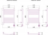 Сунержа Богема 00-0503-6040 | электрический полотенцесушитель 600x400 (перемычка выгнутая)