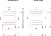 Сунержа Богема 00-0503-6050 | электрический полотенцесушитель 600x500 (перемычка выгнутая)