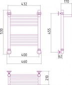 Сунержа Богема 00-0103-5040 | водяной полотенцесушитель с полкой 500x400