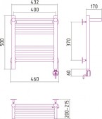 Сунержа Богема 00-0507-5040 | электрический полотенцесушитель 500x400