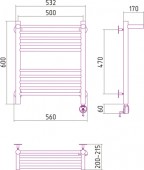 Сунержа Богема 00-0507-6050 | электрический полотенцесушитель 600x500