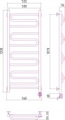 Сунержа Элегия 00-0519-1250 | электрический полотенцесушитель 1200x500