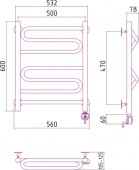 Сунержа Элегия 00-0519-6050 | электрический полотенцесушитель 600x500