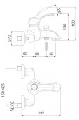 Fima Carlo Frattini Lamp F3304/1BR | смеситель для ванны и душа (старая бронза)