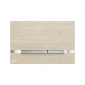 Alcaplast Stripe Oak White | клавиша смыва Flat для унитаза (цвет светлый дуб) ― Сан-Топ