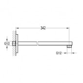 Flova Str8 KISTSA | кронштейн для верхнего душа 342 мм (хром)