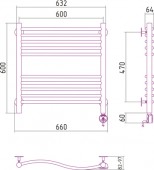 Сунержа Флюид 00-0524-6060 | электрический полотенцесушитель 600x600