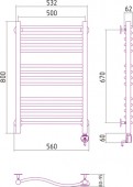 Сунержа Флюид 00-0524-8050 | электрический полотенцесушитель 800x500