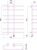 Сунержа Фурор 00-0513-1070 | электрический полотенцесушитель 1000х700