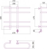 Сунержа Фурор 00-0513-6070 | электрический полотенцесушитель 600х700