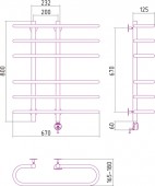 Сунержа Фурор 00-0513-8070 | электрический полотенцесушитель 800х700