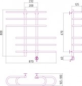 Сунержа Фурор 00-0515-8090 | электрический полотенцесушитель 800х900