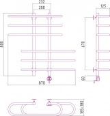 Сунержа Фурор 00-0515-8090 | электрический полотенцесушитель 800х900