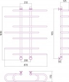 Сунержа Фурор-Ёлочка 00-0109-1090 | водяной полотенцесушитель 1000x900