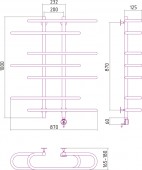 Сунержа Фурор-Ёлочка 00-0517-1090 | электрический полотенцесушитель 1000х900