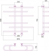 Сунержа Фурор-Ёлочка 00-0109-8090 | водяной полотенцесушитель 800x900