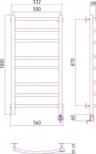 Сунержа Галант 00-0501-1050 | электрический полотенцесушитель 1000x500