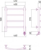 Сунержа Галант 00-0501-5040 | электрический полотенцесушитель 500x400