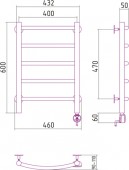 Сунержа Галант 00-0501-6040 | электрический полотенцесушитель 600x400