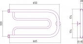 Сунержа Гусли 00-0009-3265 | водяной полотенцесушитель 320x650