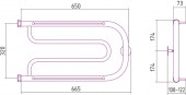 Сунержа Гусли 00-0010-3265 | водяной полотенцесушитель + 2 полки 320x650