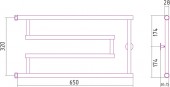 Сунержа High-Tech G 00-0051-3265 | водяной полотенцесушитель 320x650