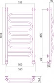 Сунержа Иллюзия 00-0110-1050 | водяной полотенцесушитель 1000x500