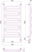 Сунержа Иллюзия 00-0110-1260 | водяной полотенцесушитель 1200x600