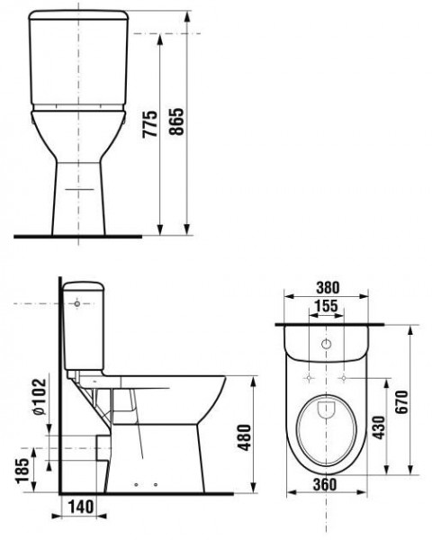 Унитаз для инвалидов Jika Olymp 2361.6 (в сборе) - Сан-Топ