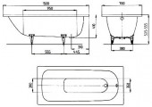 Kaldewei Saniform Plus 361-1 | стальная ванна 1500х700