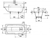 Kaldewei Saniform Plus 362-1 | стальная ванна 1600х700 (anti-slip + easy-clean)