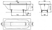 Kaldewei Saniform Plus 363-1 | стальная ванна 1700х700 (anti-slip + easy-clean)