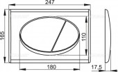 Alcaplast M73 | клавиша смыва для унитаза (цвет хром) 