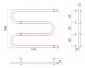 Стилье (Сунержа) Электрика M 00400-5060 | электрический полотенцесушитель 500х600