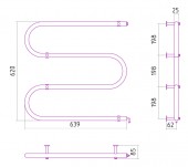 Стилье (Сунержа) Электрика M 00400-6060 | электрический полотенцесушитель 600х600