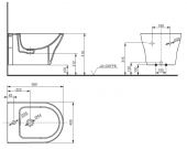 Toto MH BW10045G  | биде подвесное