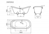 Vispool Impero | свободностоящая ванна 1950x900