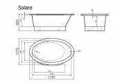 Vispool Solare | свободностоящая ванна 1787x1075