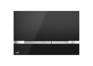 Alcaplast Stripe Black | клавиша смыва Flat для унитаза (цвет чёрный) ― Сан-Топ